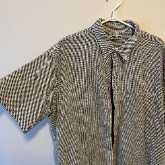 💜 2 for $30 / Cherokee Button Up Checkered White & Black - Picture 4 of 4